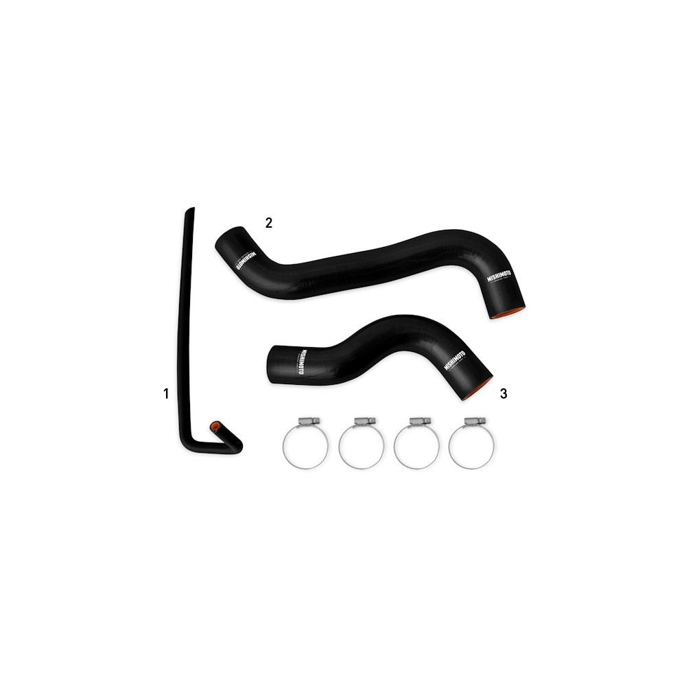 Kit manguitos de silicona radiador Subaru WRX 2015+ Negro