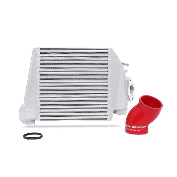 Kit intercooler superior Subaru WRX 2008-2014,  intercooler plata,  silicona Roja 