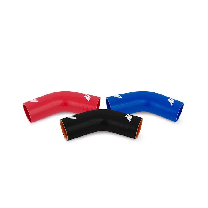 Manguito silicona 2,5" a 45º, Negro