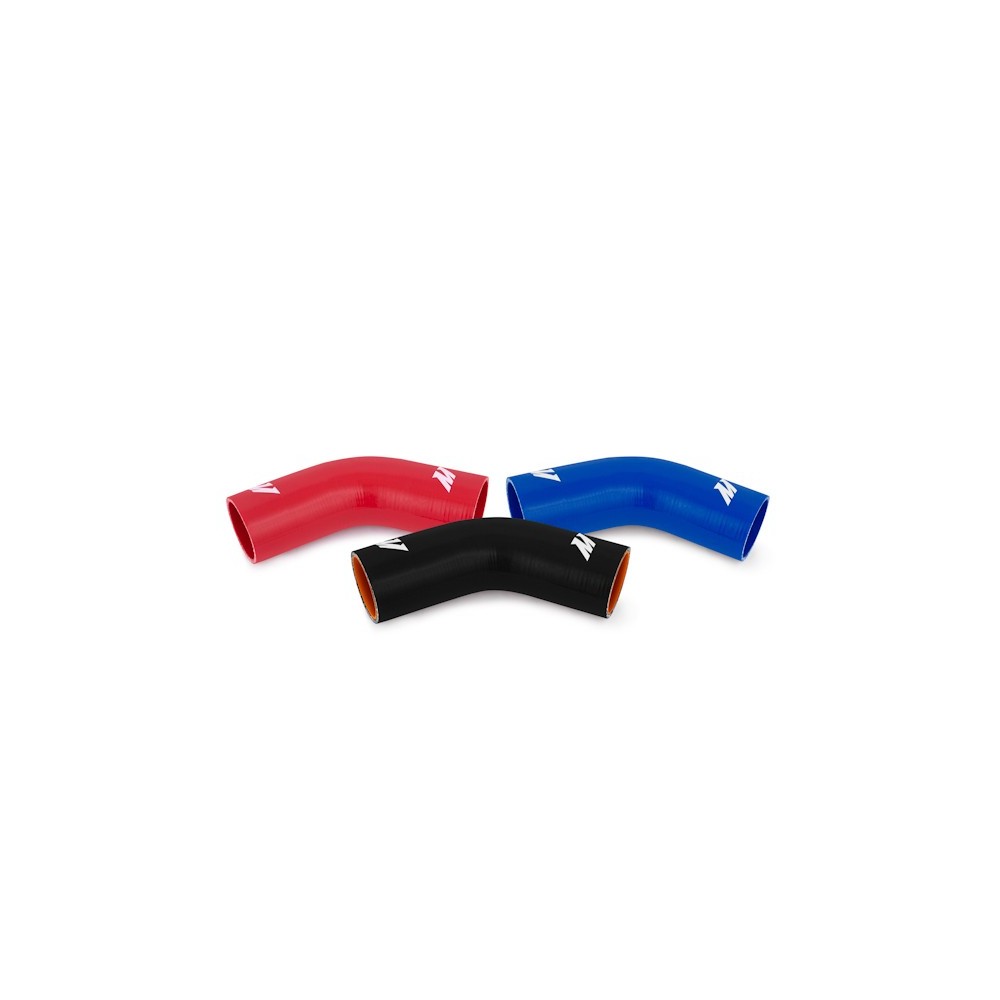 Manguito silicona 2,5" a 45º, Negro