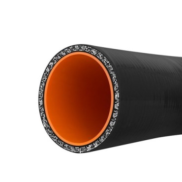 Manguito silicona 2,5" a 45º, Negro