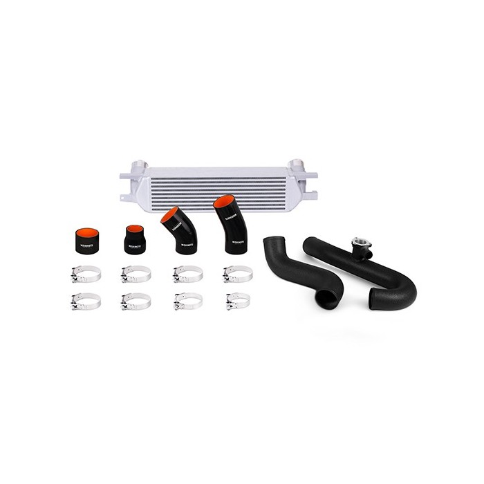 Kit Intercooler Ford Mustang EcoBoost, 2015+ Plata, Tubos Negros