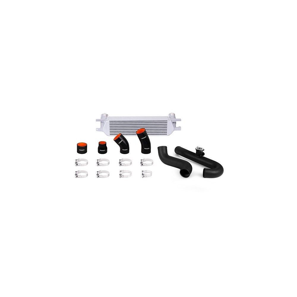 Kit Intercooler Ford Mustang EcoBoost, 2015+ Plata, Tubos Negros