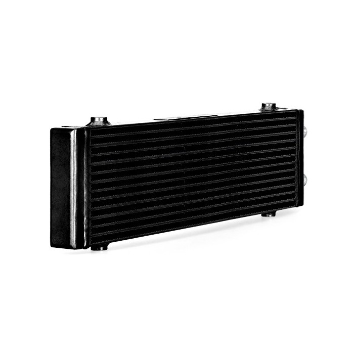 Radiador de aceite universal de doble paso, grande Negro