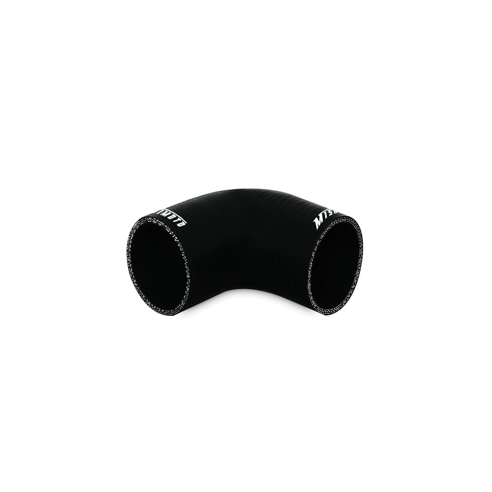 Manguito silicona 2" a 90 grados, Negro