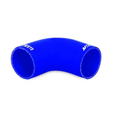 Manguito silicona 2,5" a 90º, Azul