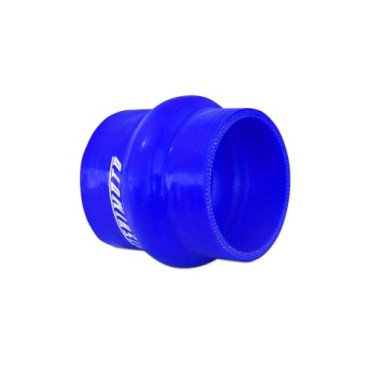 Manguito silicona 2,5" con ensanche central para altas cargas y flexiones, Azul