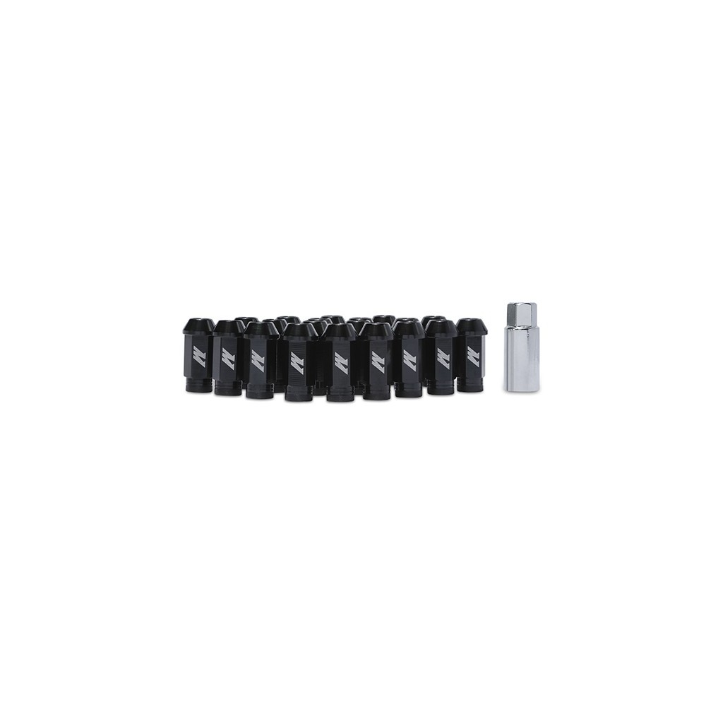 Tuercas aluminio para llantas, M12 x 1.25, Negro