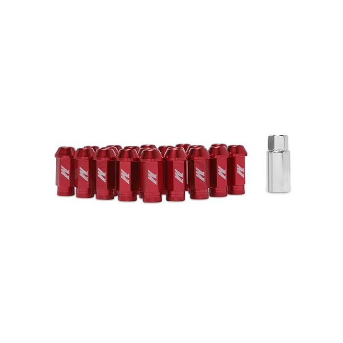 Tuercas aluminio para llantas, M12 x 1,25, Rojo