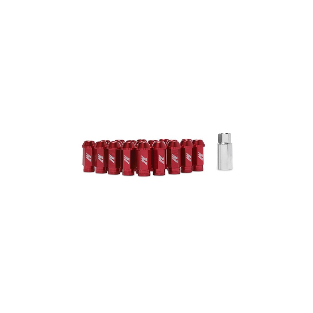 Tuercas aluminio para llantas, M12 x 1,25, Rojo