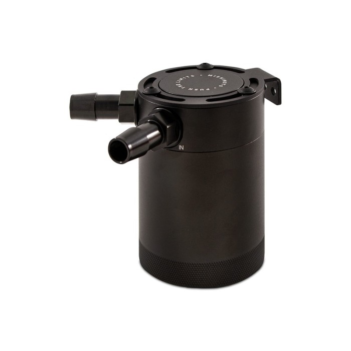 Mishimoto Compact Baffled Oil Catch Can, 2-Puertos, Negro