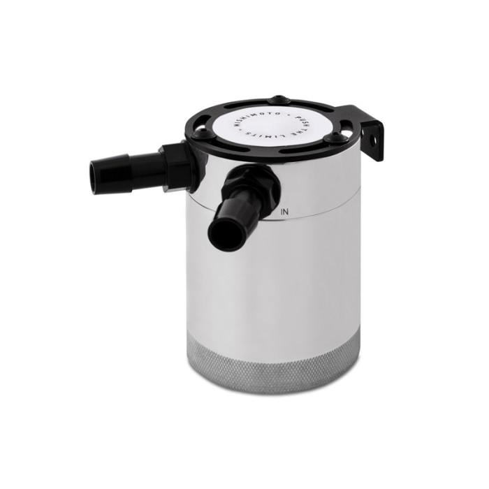 Mishimoto Compact Baffled Oil Catch Can, 2-Puertos, Pulido