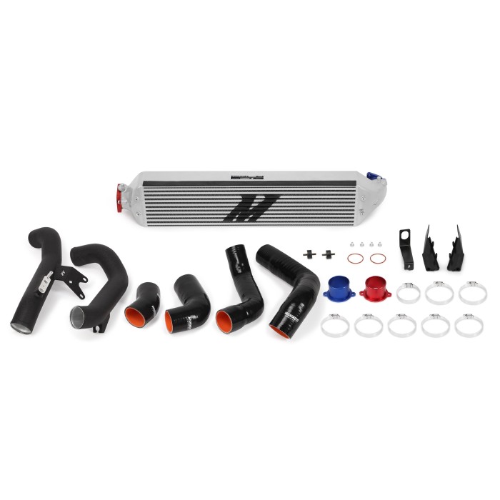 Honda Civic 1.5T/Si Performance Intercooler Kit 2016+, Intercooler Plata, Tubos negros