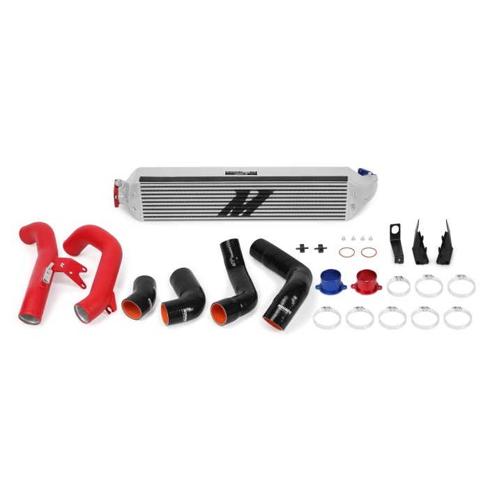 Honda Civic 1.5T/Si Performance Intercooler Kit 2016+ Intercooler Plata, Tubos rojos
