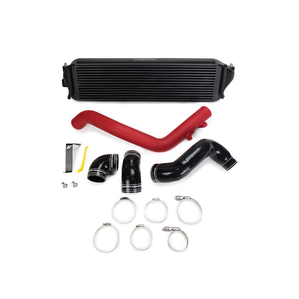 Honda Civic Type R Performance Intercooler Kit, 2017+, Intercooler Negro, Tubería roja