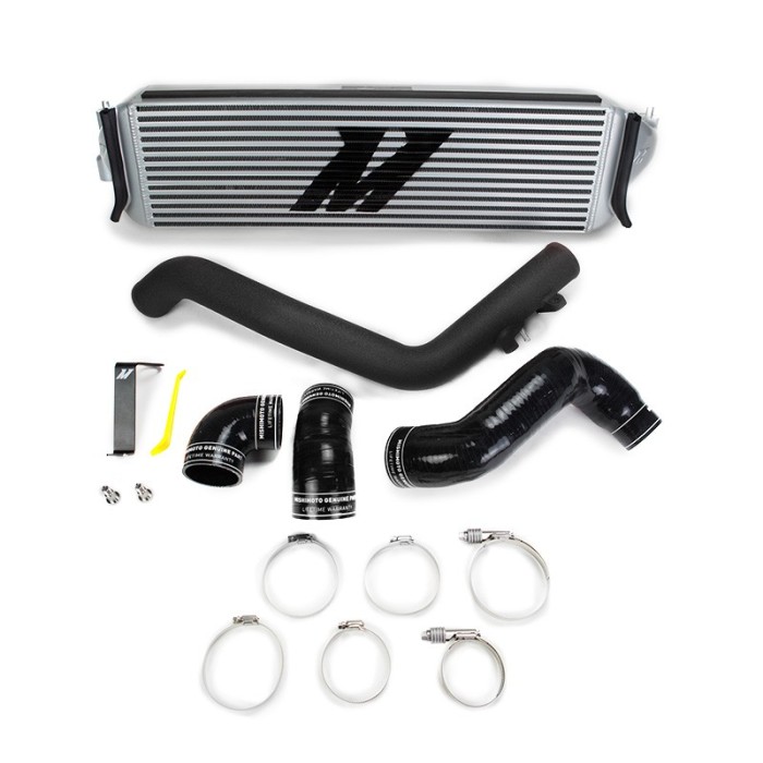 Honda Civic Type R Performance Intercooler Kit, 2017+, Core Plata, Tubería negra