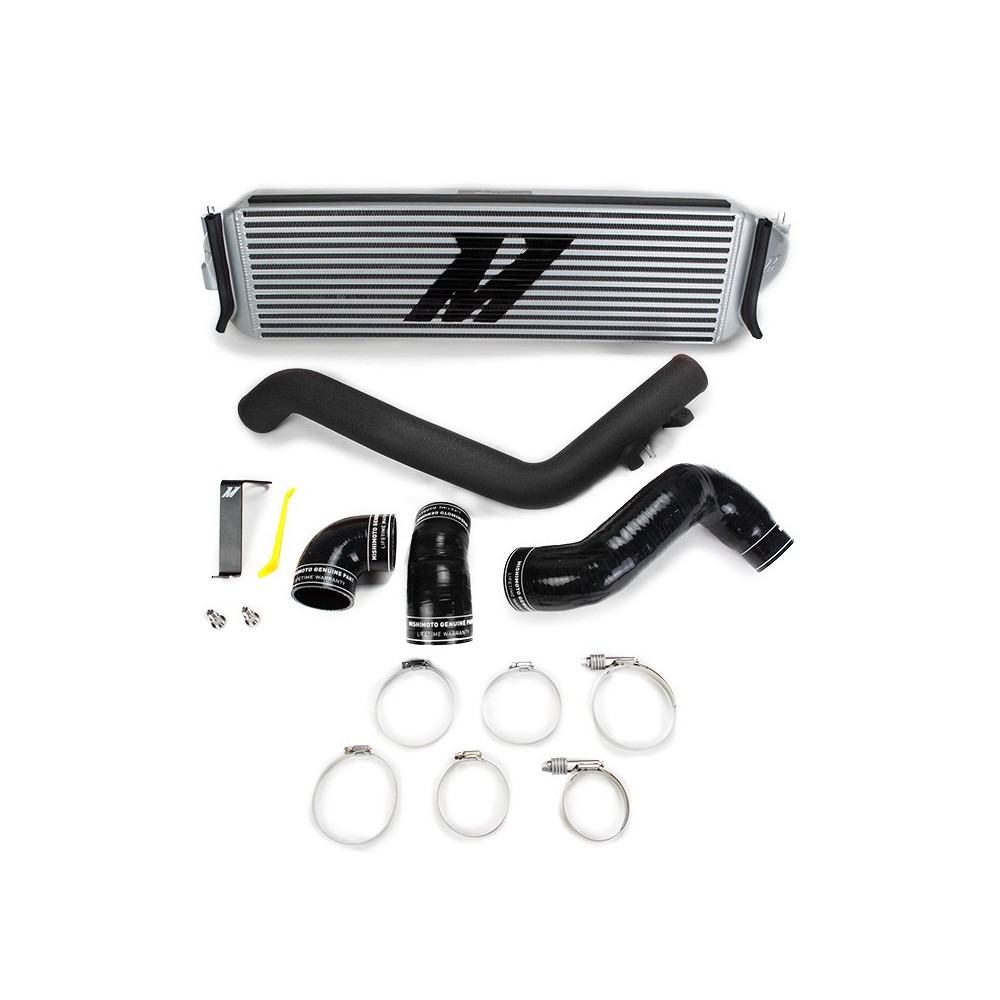 Honda Civic Type R Performance Intercooler Kit, 2017+, Core Plata, Tubería negra