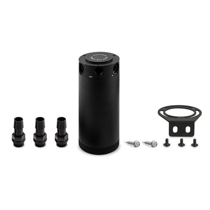 3-Port Universal XL  Baffled Catch Can, Black