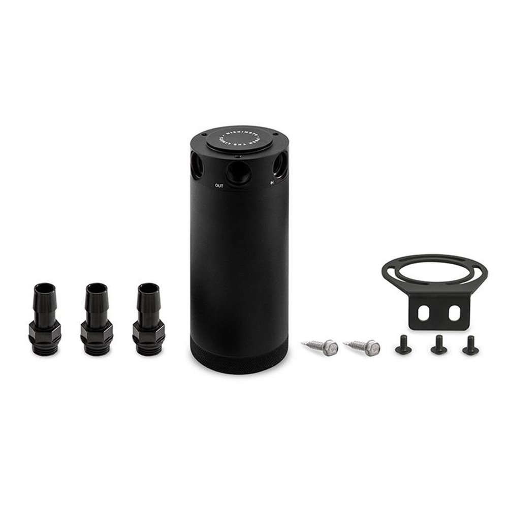 3-Port Universal XL  Baffled Catch Can, Black