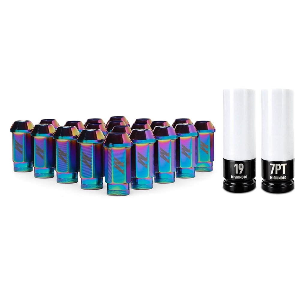 Aluminum Locking Lug Nuts M12x1.5, 20pc Set, Neo Chrome