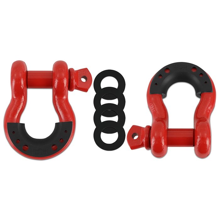Borne D-Ring Shackle Set, Red