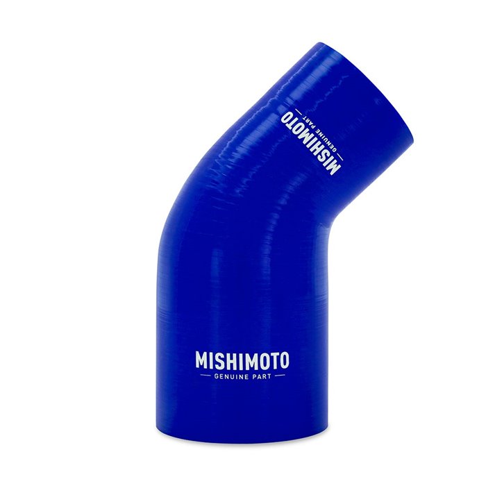 Silicone Reducer Coupler, 45 Degree, 2.5â€ to 3.5â€, Blue
