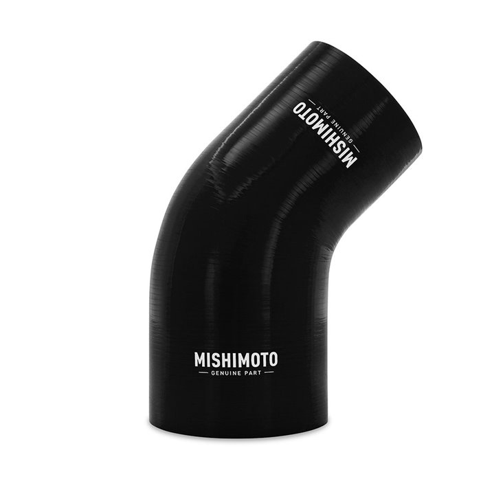 Silicone Reducer Coupler, 45 Degree, 3â€ to 4â€, Black