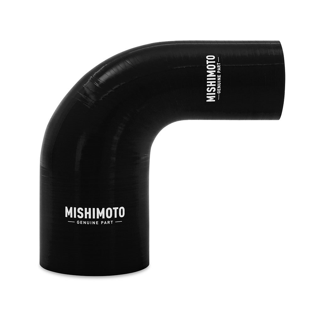 Silicone Reducer Coupler, 90 Degree, 1.75â€ to 2.5â€, Black