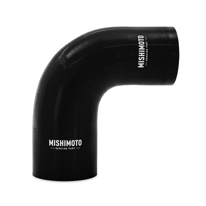 Silicone Reducer Coupler, 90 Degree, 2â€ to 2.5â€, Black
