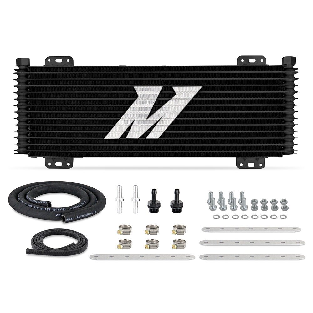 Universal Stacked Plate Trans Cooler, 13 Row, Black