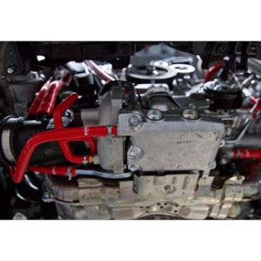 Kit manguitos de silicona auxiliares Subaru WRX 2015+ Rojo